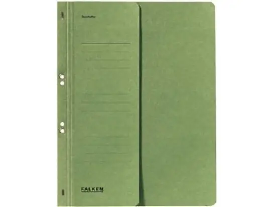Ösenhefter Falken 80000490 A4, 1/2-VD, Manilakarton 250g, kaufmännische Heftung, grün