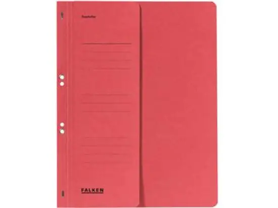 Ösenhefter Falken 80003817 A4, 1/2-VD, Manilakarton 250g, kaufmännische Heftung, rot