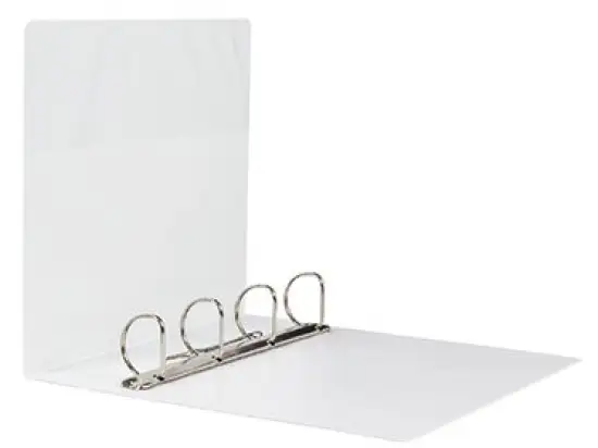 Präsentationsringbuch Soennecken 126083001 4144 A4, 4 Ringe Ø 40 mm, Kunststoff, Kombi-Mechanik, 2 Außentaschen, Innentasche, weiß