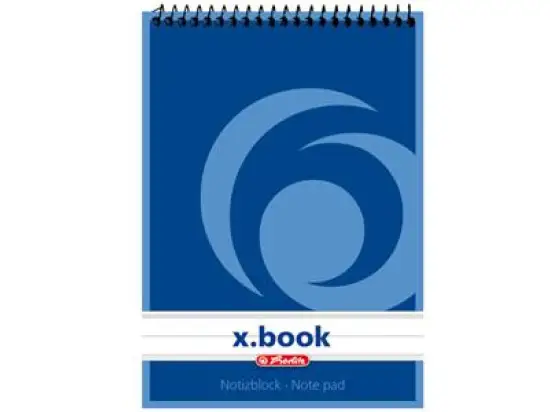 Spiralblock Herlitz 110619 A6 liniert 50 Blatt holzfrei, Pack 10 Stk