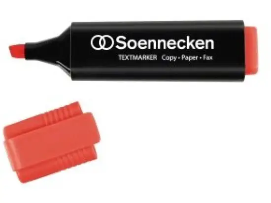 Textmarker Soennecken 304062730 3398 2-5mm, Keilspitze, rot
