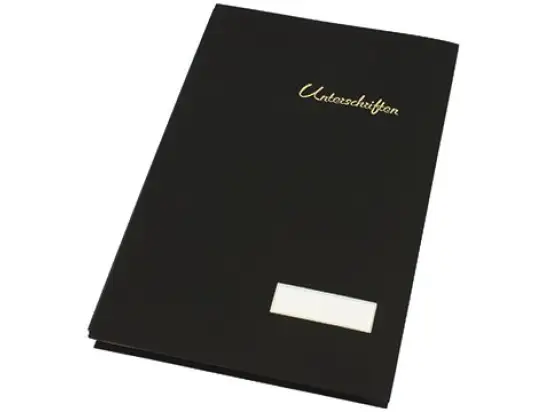 Unterschriftenmappe Soennecken 127025190 1493 20 Fächer schwarz 240x350x30mm Leinen