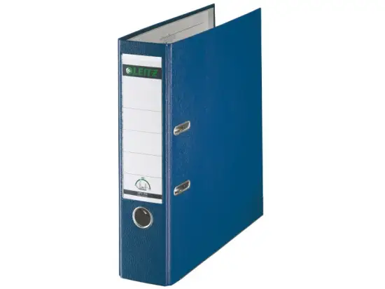 Ordner Leitz 1010-50-35 10105035 A4, 80mm, Pappe/PP-Folie, Wechselfenster, blau