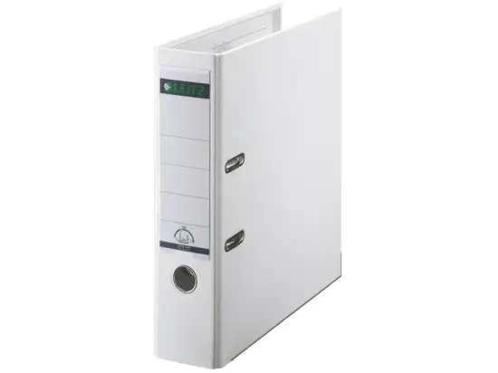 Ordner Leitz 1010-50-01 10105001 A4, 80mm, Pappe/PP-Folie, Wechselfenster, weiß