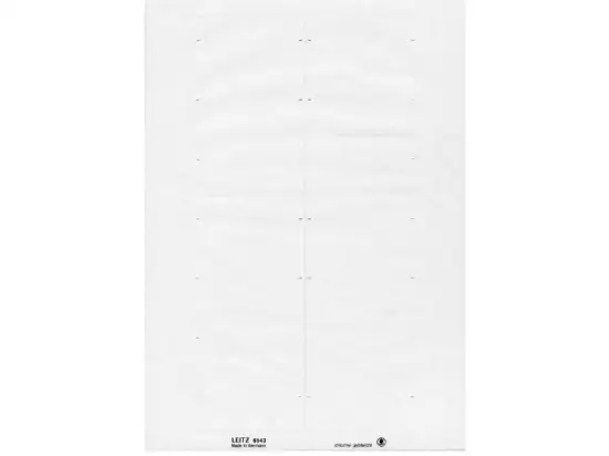 Blanko-Schildchen Leitz 6643-00-01 66430001 73 x 40 mm A4 selbstklebend weiß, Pack 350 Stk