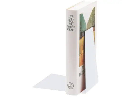 Buchstütze Leitz 5298-00-01 52980001 weiß 125mm Metall, Pack 10 Stk