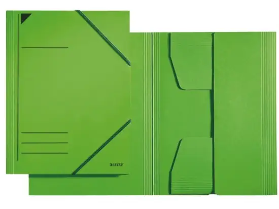 Eckspanner Leitz 3981-00-55 39810055 A4, 3 Jurisklappen, Karton/Pappe, grün
