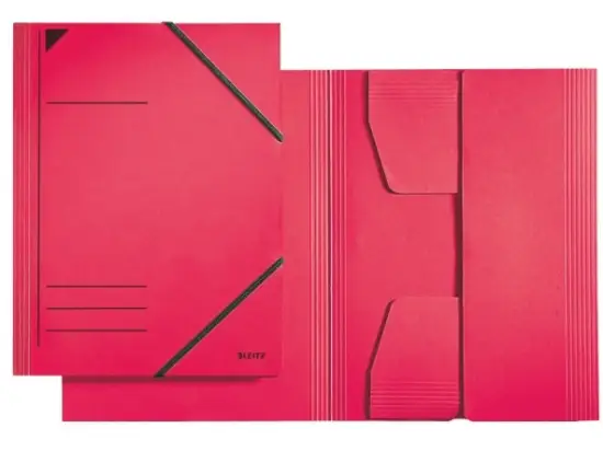 Eckspanner Leitz 3981-00-25 39810025 A4, 3 Jurisklappen, Karton/Pappe, rot