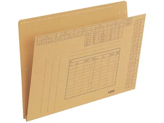 Einstellmappe Leitz 2437-00-00 24370000 250g naturbraun 24mm-Bodenfalte, Pack 100 Stk