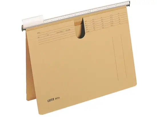 Hängehefter Leitz 2514-00-00 25140000 Beta Karton 250g, kaufmännische Heftung, Sichtreiter, braun