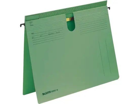 Hängehefter Leitz 1814-00-55 18140055 Serie 18 Karton 250g, kaufmännische Heftung + Amtsheftung, grün, Pack 50 Stk