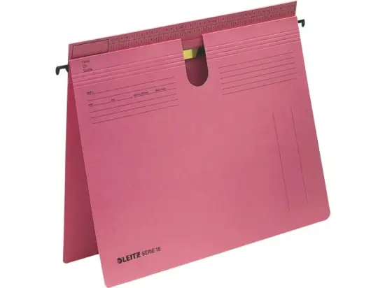 Hängehefter Leitz 1814-00-25 18140025 Serie 18 Karton 250g, kaufmännische Heftung + Amtsheftung, rot, Pack 50 Stk