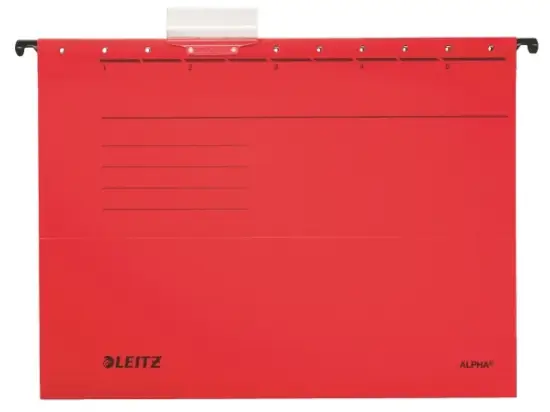 Hängemappe Leitz 1985-00-25 19850025 Alpha rot, Karton 275g, Pack 25 Stk