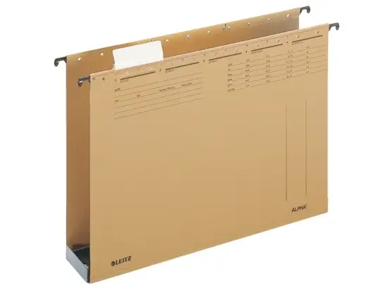 Hängesammler Leitz 1941-00-00 19410000 Alpha naturbraun, Karton 320g, 60mm-Kunststoffboden