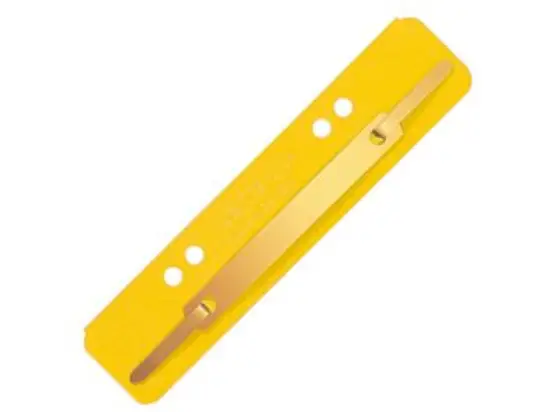 Heftstreifen Leitz 3701-00-15 37010015 gelb, Karton, Metalldeckleiste, kurz, Pack 10 x 25 Stk