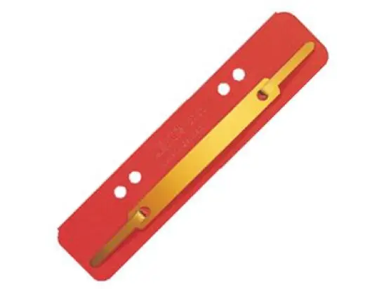 Heftstreifen Leitz 3701-00-25 37010025 rot, Karton, Metalldeckleiste, kurz, Pack 10 x 25 Stk