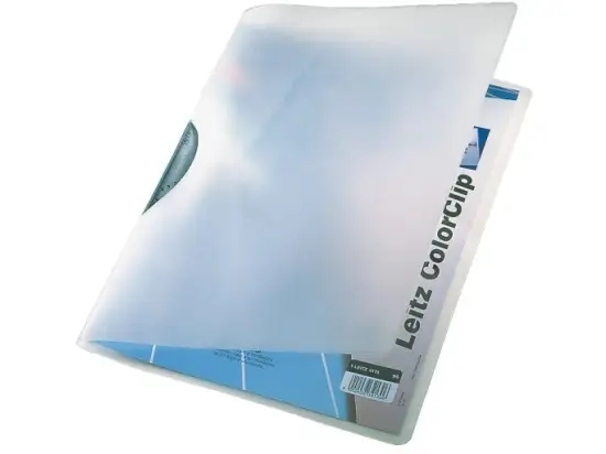 Klemmmappe Leitz 4175-00-85 41750085 ColorClip A4, Kunststoff (PP), transparent, Klemme grau