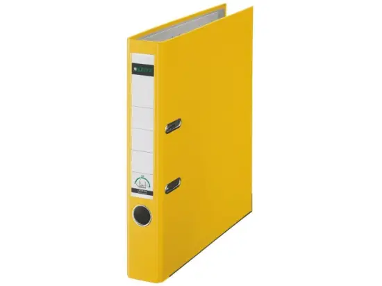 Ordner Leitz 1015-50-15 10155015 A4, 52mm, Pappe/PP-Folie, Wechselfenster, gelb