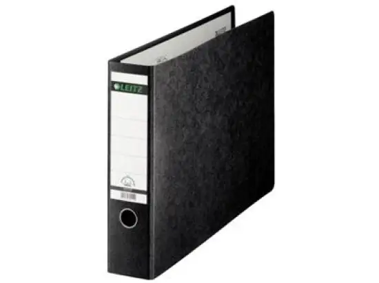 Ordner Leitz 1073-00-00 10730000 A3-quer, 77mm, Hartpappe/Wolkenmarmor, schwarz