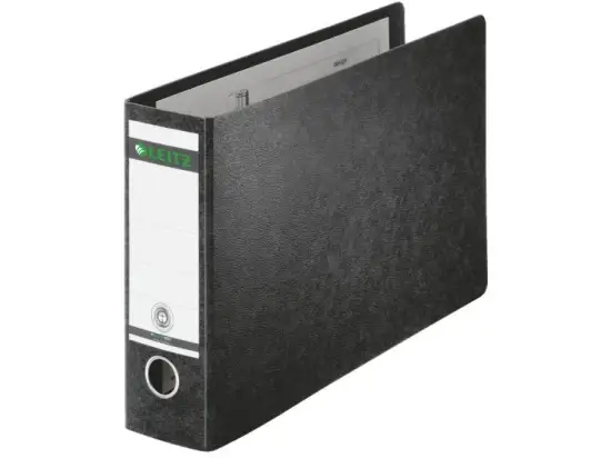 Ordner Leitz 1074-00-00 10740000 A4-quer, 77mm, Hartpappe/Wolkenmarmor, schwarz