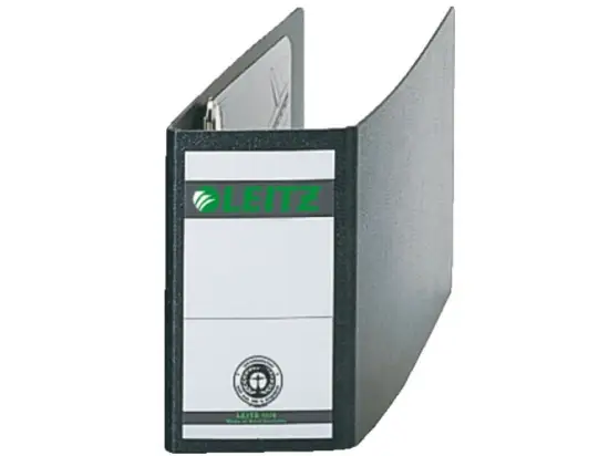 Ordner Leitz 1078-00-00 10780000 A6-quer, 77mm, Hartpappe/Wolkenmarmor, schwarz