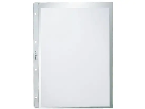 Prospekthüllen Leitz 4720-00-03 47200003 A4 130my Kunststoff (PP) genarbt mit Papiereinlage, Pack 100 Stk