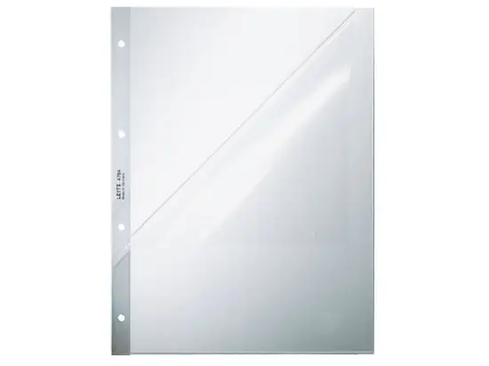 Prospekthüllen Leitz 4784-00-03 47840003 A4, Kunststoff (PP) 130my, genarbt, oben + Lochrand offen, Pack 100 Stk