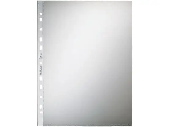 Prospekthüllen Leitz 4796-00-00 47960000 A4, Kunststoff (PP), Standard, genarbt, oben offen, transparent, Pack 100 Stk