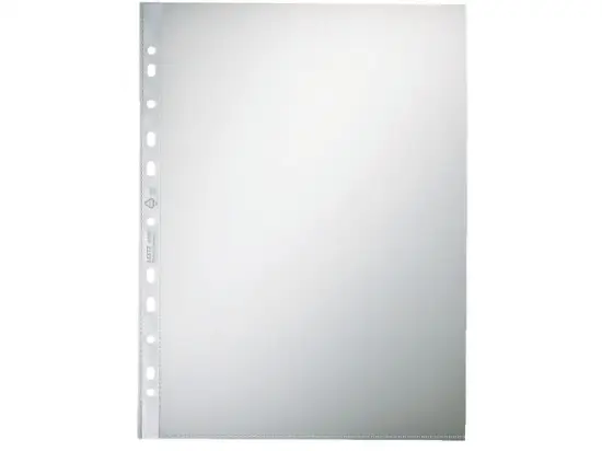 Prospekthüllen Leitz 4790-00-00 47900000 für A4, Kunststoff (PP), genarbt, oben offen, transparent, Pack 100 Stk
