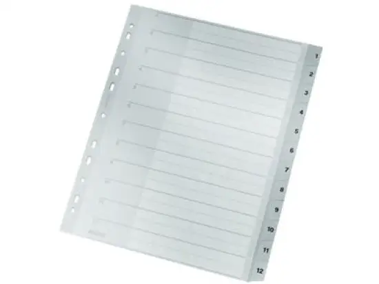 Zahlen-Register Leitz 1282-00-00 12820000 A4 Zahlen 1-12 Kunststoff (PP) Überbreite 238x297mm