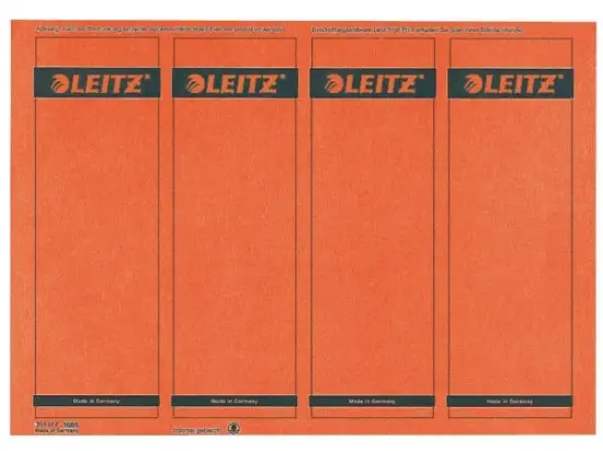 Ordner-Rückenschild Etiketten Leitz 1685-20-25 16852025 192 x 61,5 mm kurz/breit, selbstklebend, mit Aufdruck, rot, PC-beschriftbar, Inkjet Laser Kopierer, Pack 100 Stk/25 Blatt
