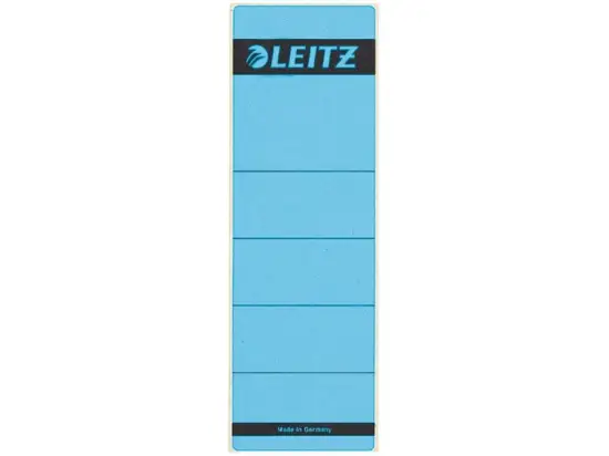 Ordner-Rückenschild Etiketten Leitz 1642-00-35 16420035 kurz/breit, selbstklebend, mit Aufdruck, blau, Pack 10 Stk