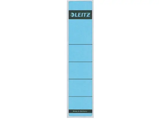 Ordner-Rückenschild Etiketten Leitz 1643-00-35 16430035 kurz/schmal, selbstklebend, mit Aufdruck, blau, Pack 10 Stk
