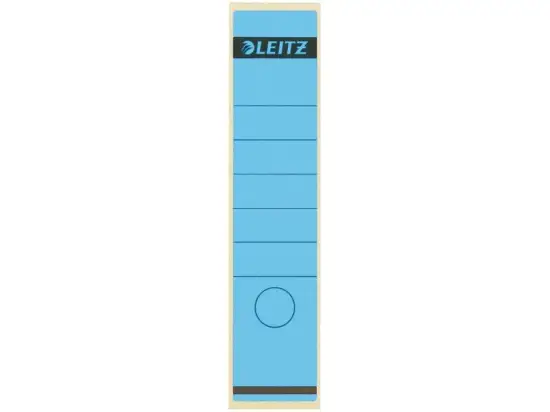 Ordner-Rückenschild Etiketten Leitz 1640-00-35 16400035 lang/breit, selbstklebend, mit Aufdruck, blau, Pack 10 Stk