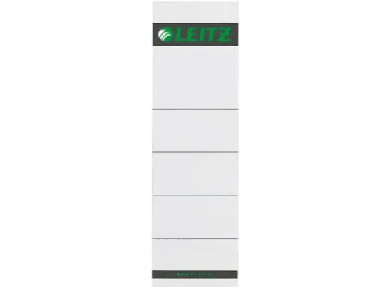 Ordner-Rückenschild Leitz 1607-00-85 16070085 kurz/breit, Karton 160g, zum Einstecken, Doppelseitig bedruckt, grau, Pack 10 Stk