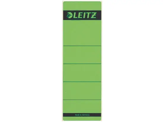 Ordner-Rückenschild Etiketten Leitz 1642-00-55 16420055 kurz/breit, selbstklebend, mit Aufdruck, grün, Pack 10 Stk