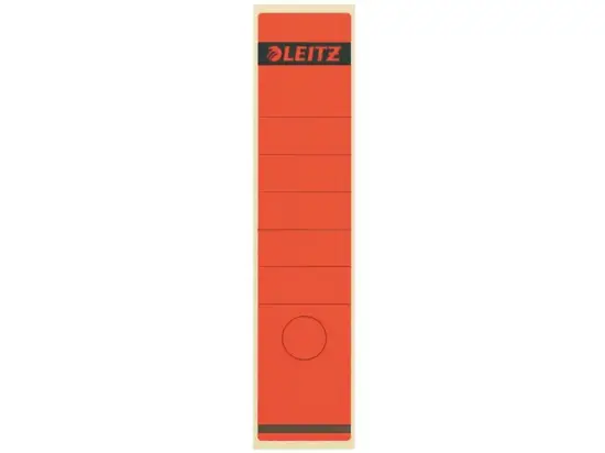 Ordner-Rückenschild Etiketten Leitz 1640-00-25 16400025 lang/breit, selbstklebend, mit Aufdruck, rot, Pack 10 Stk