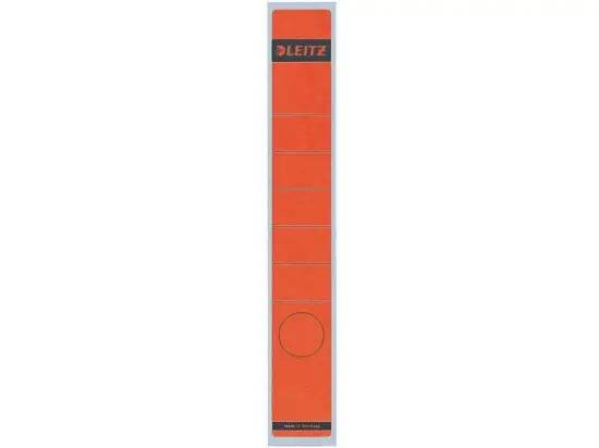 Ordner-Rückenschild Etiketten Leitz 1648-00-25 16480025 lang/schmal, selbstklebend, mit Aufdruck, rot, Pack 10 Stk