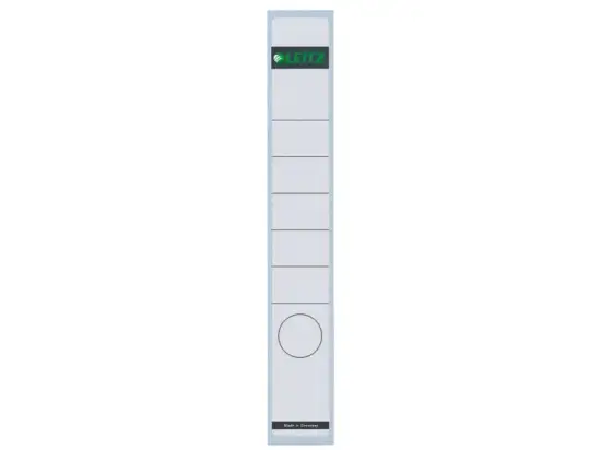 Ordner-Rückenschild Etiketten Leitz 1648-00-01 16480001 lang/schmal, selbstklebend, mit Aufdruck, weiß, Pack 10 Stk