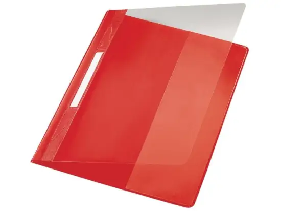 Schnellhefter Leitz 4194-00-25 41940025 Exquisit rot A4 Kunststoff (PVC) Beschriftungsfenster Innentasche