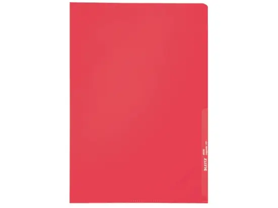 Sichthüllen Leitz 4000-00-25 40000025 A4, Kunststoff (PP), transparent, rot, Pack 100 Stk