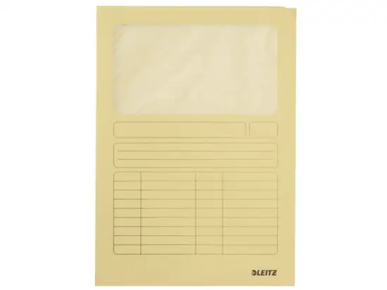 Sichtmappe Leitz 3950-00-15 39500015 gelb A4 mit Fenster, Pack 100 Stk