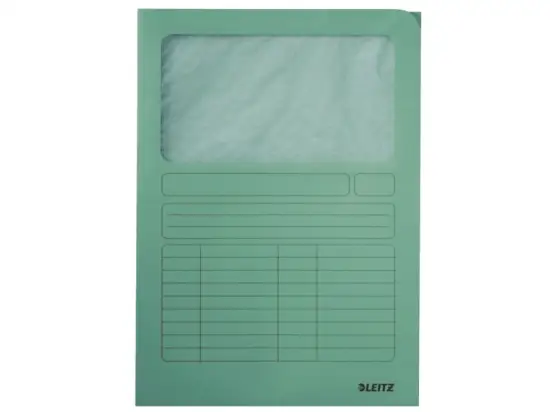 Sichtmappe Leitz 3950-00-50 39500050 hellgrün A4 mit Fenster, Pack 100 Stk