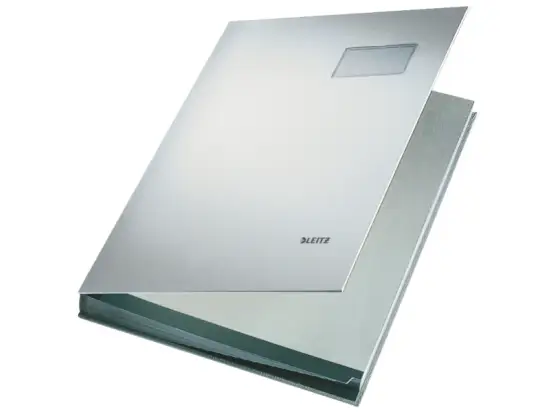 Unterschriftenmappe Leitz 5700-00-85 57000085 20 Fächer, mit Beschriftungsfenster, grau