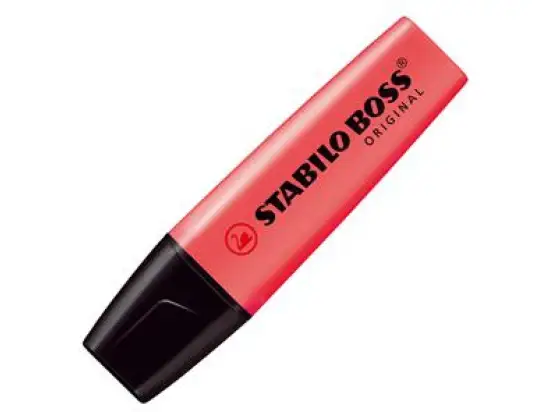 Textmarker Stabilo 70/40 Boss Original 2-5mm, Keilspitze, rot
