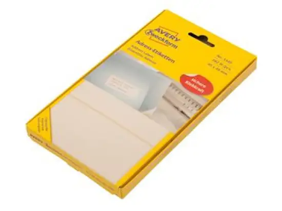 Adressetiketten Avery Zweckform 3345 95 x 48 mm endlos, weiß, selbstklebend, Schreibmaschine, Pack 282 Stk