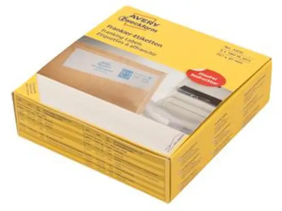 Frankieretiketten Avery Zweckform 3436 157 x 41 mm endlos, einzeln, weiß, selbstklebend, Pack 900 Stk