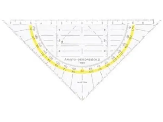 Geometrie-Dreieck Aristo 1553 Geodreieck Hypotenuse 160mm mit Griff Winkelskala 180°/1°