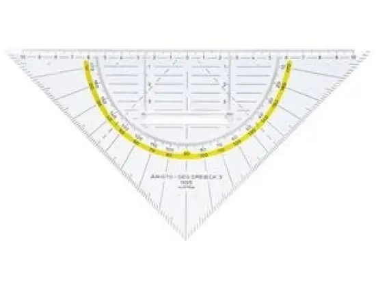 Geometrie-Dreieck Aristo 1555/2 Geodreieck Hypotenuse 225mm mit Griff Winkelskala 180°/1°