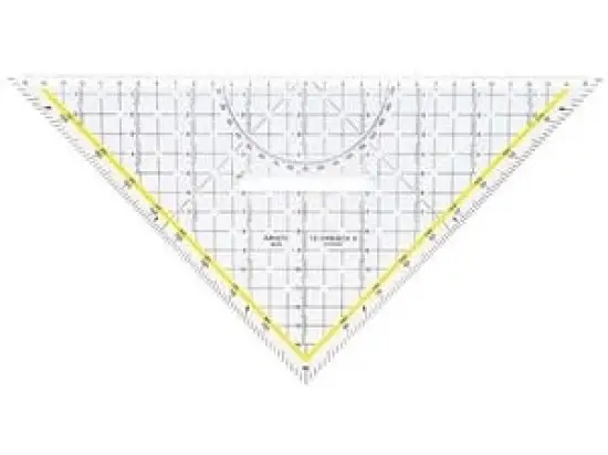 TZ-Dreieck Aristo 1648/2 360°, mit Griff (nicht abnehmbar), mit Facette, Hypotenuse: 32,5 cm